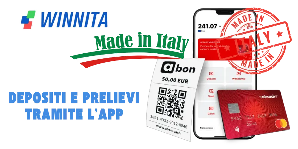 Depositi e prelievi tramite l'app